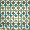 TISSU EXTÉRIEUR FORMES GÉOMETRIQUES BLEU BLANC GRIS TAUPE
