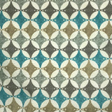 TISSU EXTÉRIEUR FORMES GÉOMETRIQUES BLEU BLANC GRIS TAUPE