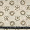 TRICOT FRANCAIS COTON IMPRIMÉ ÉTOILES FOND BEIGE