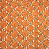 TISSU EXTÉRIEUR ORANGE CHIC GÉOMETRIQUE