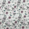 FLANELLETTE IMPRIMÉE ROSÉE ZÈBRES GIRAFFES À BOTTES