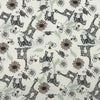 FLANELLETTE IMPRIMÉE BLANC ZÈBRES GIRAFFES À BOTTES