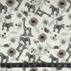 FLANELLETTE IMPRIMÉE BLANC ZÈBRES GIRAFFES À BOTTES