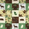 FLANELLETTE IMPRIMÉE FORÊT PATCHWORK