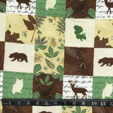 FLANELLETTE IMPRIMÉE FORÊT PATCHWORK