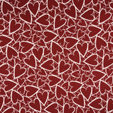 COTON IMPRIMÉ COEURS ROUGES