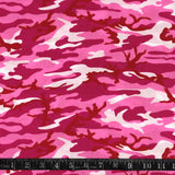 POLYESTER-COTON IMPRIMÉ ARMÉ ROSE