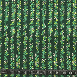 COTON IMPRIMÉ LIANNES VERTES FOND VERT