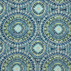 TISSU EXTÉRIEUR MOTIFS BLEU/TURQUOISE