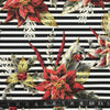 POLYESTER DÉCO ET NAPPE RAYURE NOIR BLANC NOËL