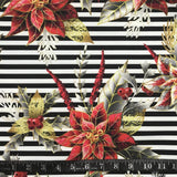 POLYESTER DÉCO ET NAPPE RAYURE NOIR BLANC NOËL