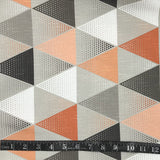 POLYESTER DÉCO ET NAPPE GRIS ORANGE TRIANGLE