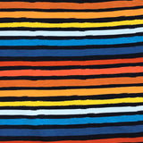 TRICOT DE COTON IMPRIMÉ RAYÉ MULTICOLORE