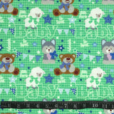 FLANELLETTE IMPRIMÉE BÉBÉ CHIEN OURS MOUTON