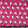 FLANELLETTE IMPRIMÉE PANDA SUR FOND ROSE